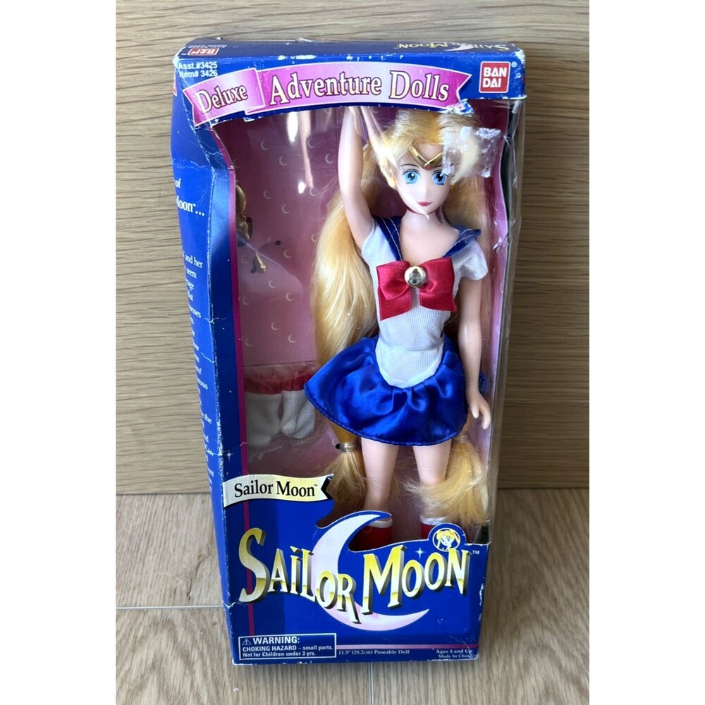 SAILOR MOON 11.5" Deluxe Adventure Doll Senshi Serena Tsukino Usagi BANDAI 1995